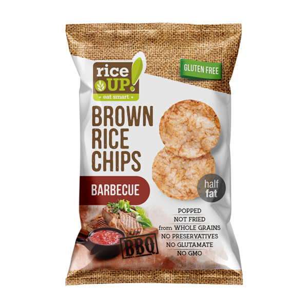 RiceUP! Brown Rice Chips, Barbecue, 60g