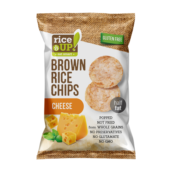 RiceUP! Brown Rice Chips, Cheese, 60g