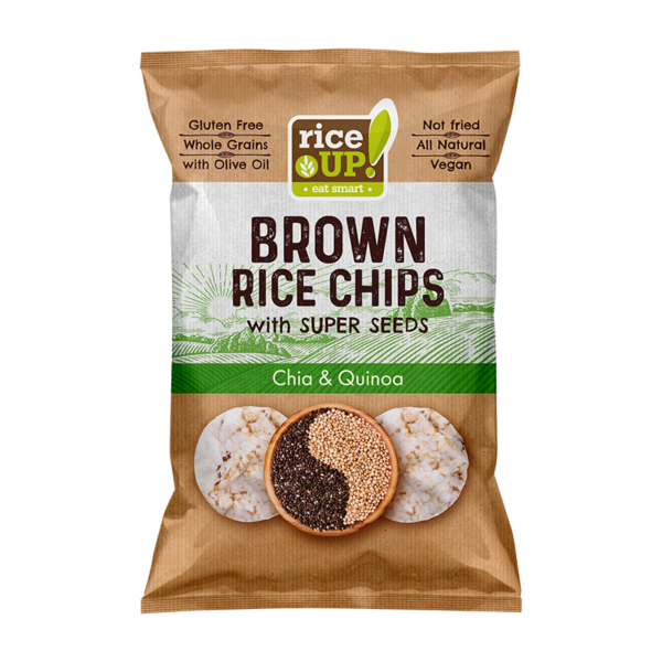 RiceUP! Brown Rice Chips, Chia And Quinoa, 60g