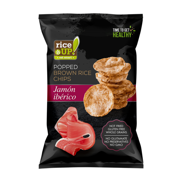 RiceUP! Brown Rice Chips, Jamon Iberico, 60g