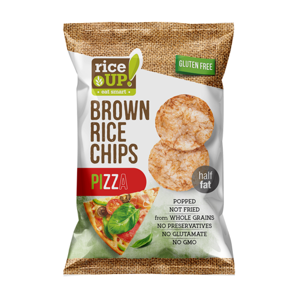 RiceUP! Brown Rice Chips, Pizza, 60g