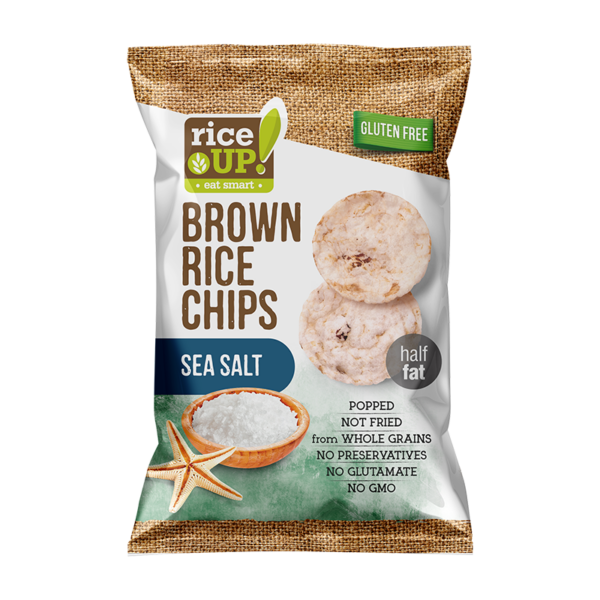 RiceUP! Brown Rice Chips, Sea Salt, 60g