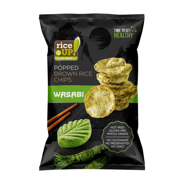 RiceUP! Brown Rice Chips, Wasabi, 60g