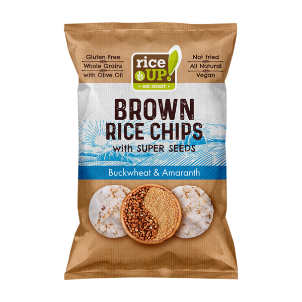 RiceUP! Brown Rice Chips With Buckwheat And Amarant, 60g