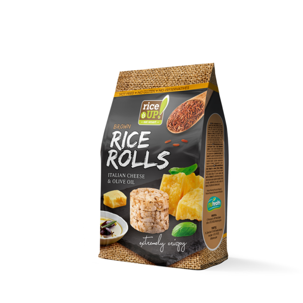 RiceUP! Brown Rice Rolls, Italian Cheese And Olive Oil, 50g