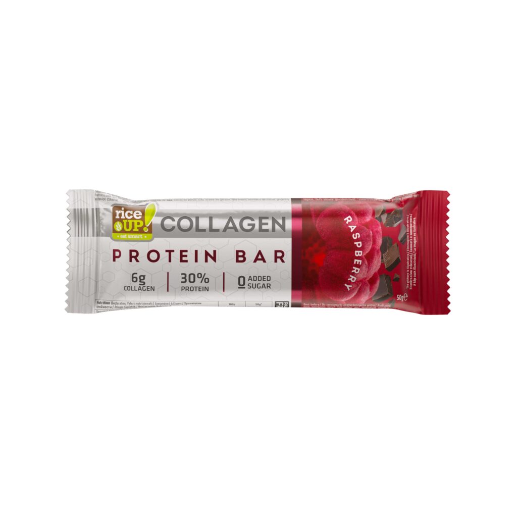 RiceUP! Collagen Protein Bar, Raspberry, 50g