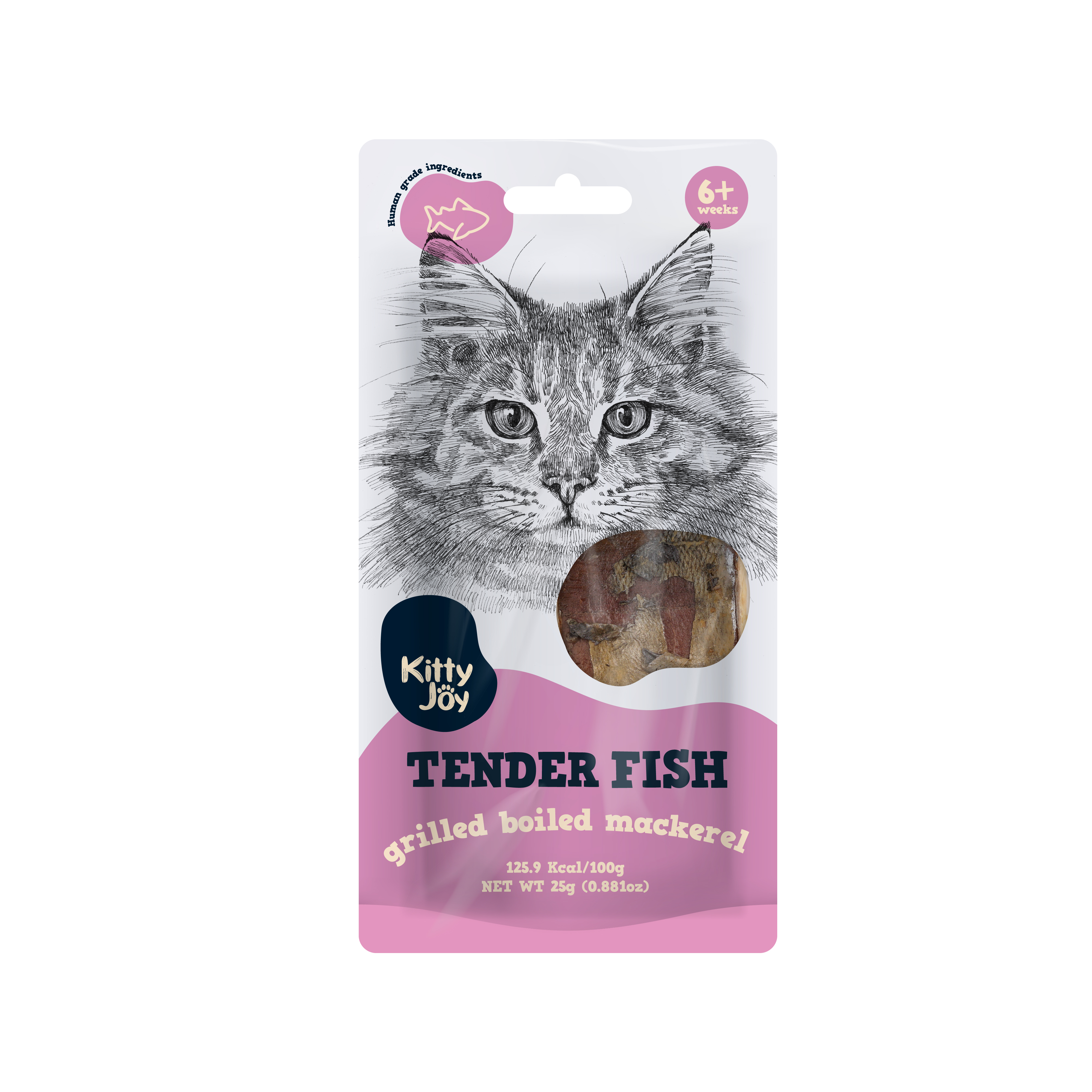 Tender Fish. Grilled Boiled Mackerel Kitty Joy 25g (200)