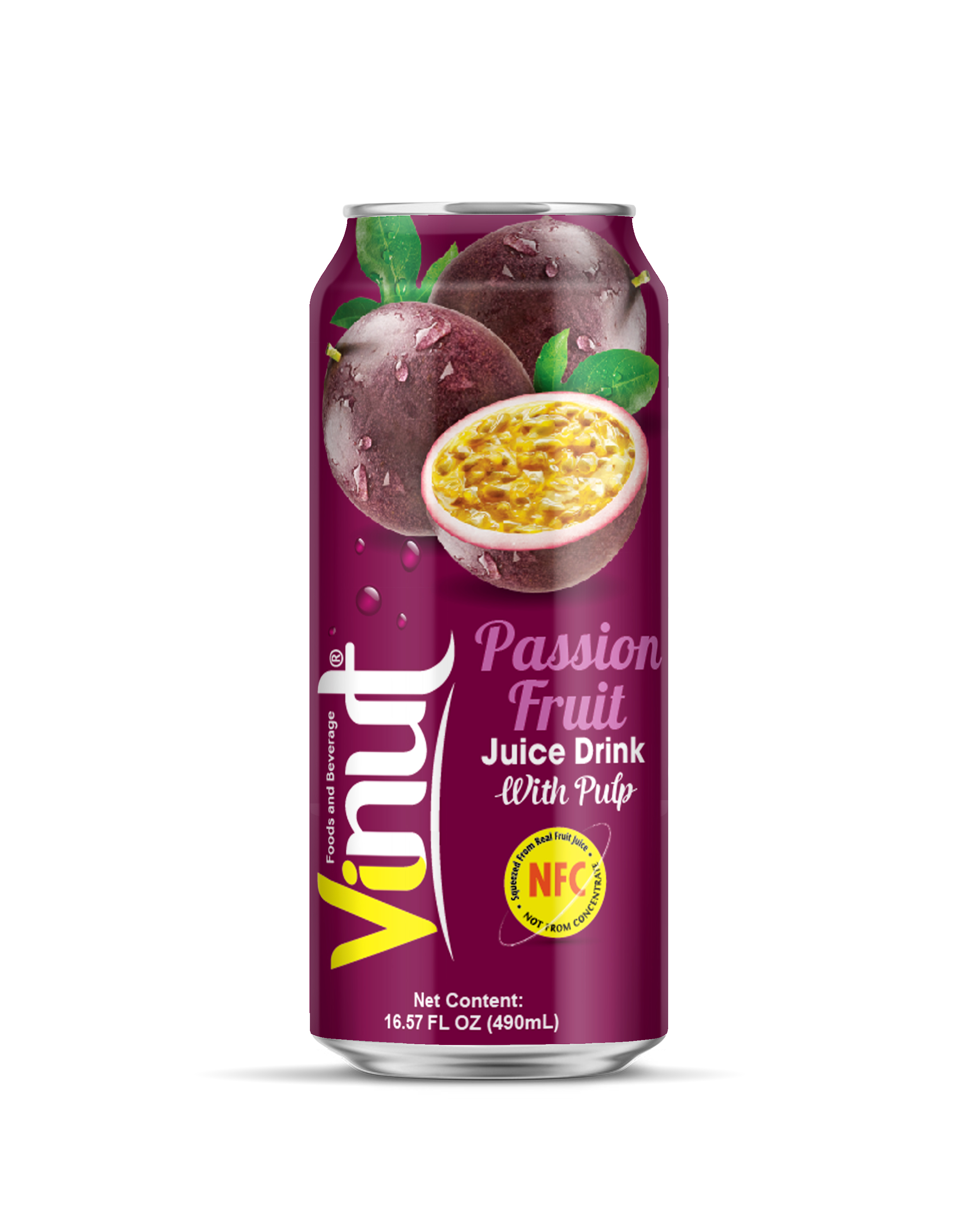 VINUT 490ml Passion Fruit With Pulp Juice Drink