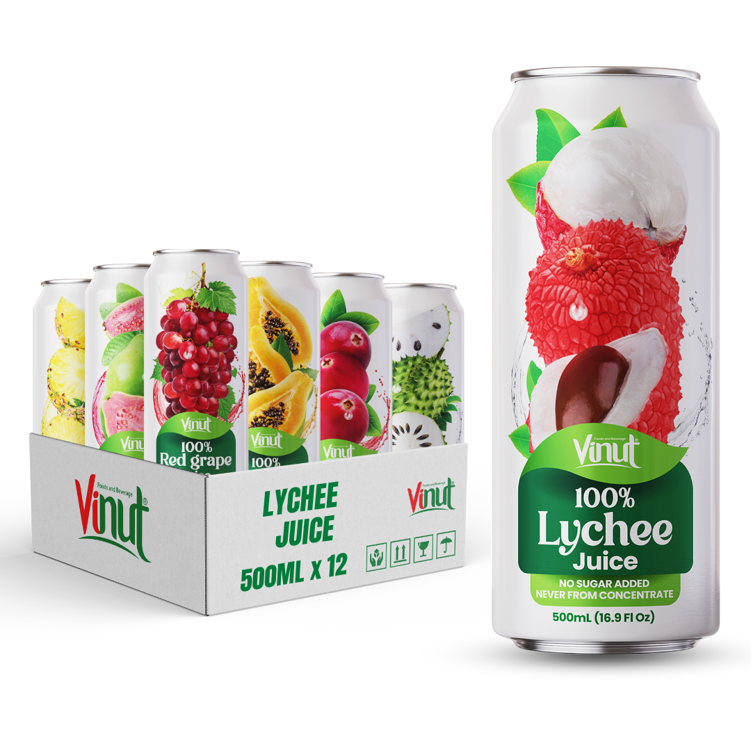 VINUT 500ml 100% Lychee Juice Drink